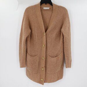 Everlane Oversized Cardigan women's Small Knit Alpaca Wool Blend fuzzy pockets